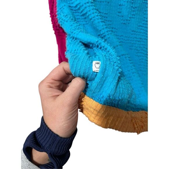 Produce Company Colorblock Textured Long Sleeve Cardigan Jacket Multicolor Large - Picture 8 of 8